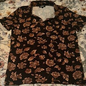 Women's Black Floral Top